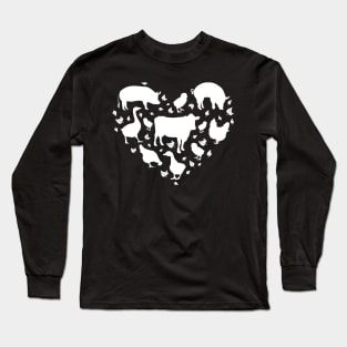 Heartfelt Farm Animal Silhouettes Long Sleeve T-Shirt